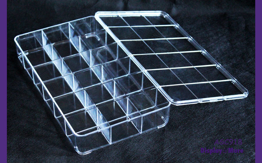 Bead Storage Display Case18 CompartmentsStackable Clear Acrylic