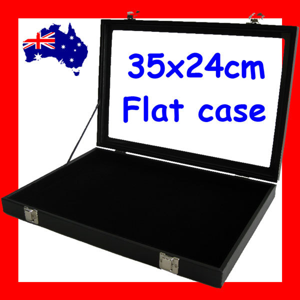 Jewellery Organiser Display CaseFlatGlass Lid PREMIUM Quality