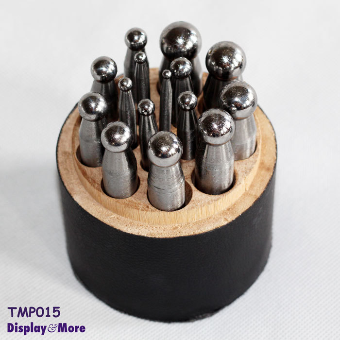 New 15 pcs Dapping Punch Set Carbon Steel Jewelers Tool