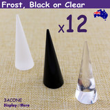 Ring Stand CONE Display | 12pcs 7cm | SOLID Acrylic