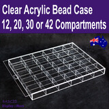 BEAD Display Case | 12/20/30/42 Compartments | Clear ACRYLIC