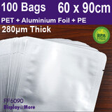 FOOD Vacuum Pouch | TRUE METAL Aluminium Inner Layer | 60 x 90cm | 100pcs