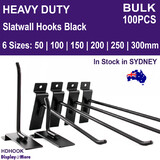 SLATWALL Hooks Mesh Panel Steel | HEAVY DUTY | 100pcs BLACK
