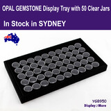 Minor Defect Gemstone Jewellery Display Tray | 50 Gem Jars | Black