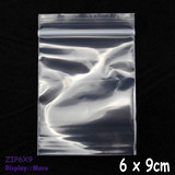 Zip Lock Bag Clear Resealable | 1000pcs BULK | 6 x 9cm