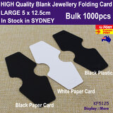 Necklace Chain Folding Cards | BULK 1000pcs Large | BLANK White or Black