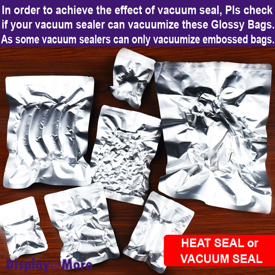 100pcs Aluminum Foil Mylar Bags Flat Vacuum Sealing Bag Food Storage Pouches  Heat-resistant Packaging Bag (12x17cm) | Fruugo BE