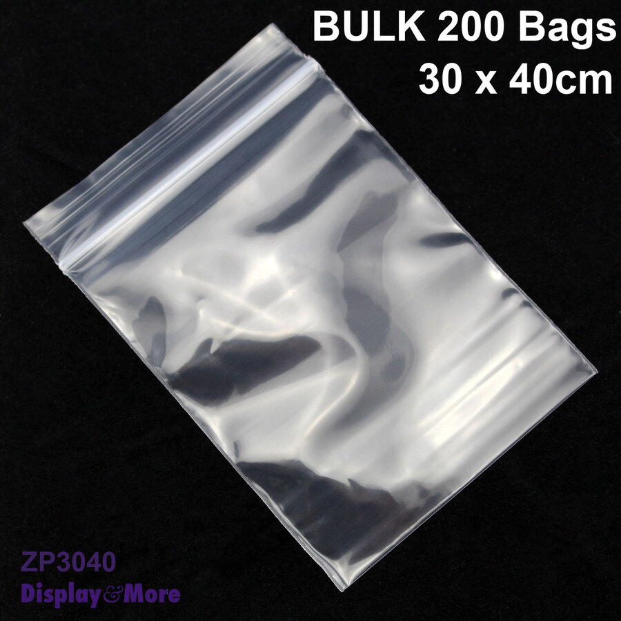 Ziplock Bag Zip Lock Resealable Clear 200pcs Reliable Large
