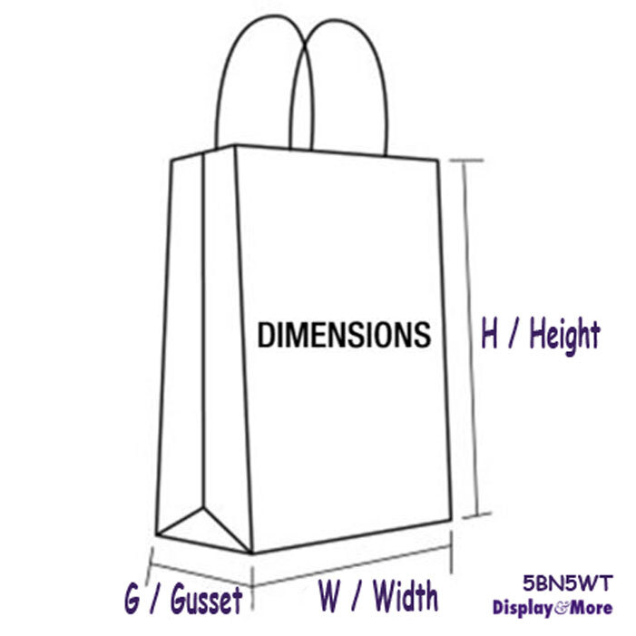 Paper Bag KRAFT with Handle Retail SHOP | 50pcs | White Brown | 5 Sizes