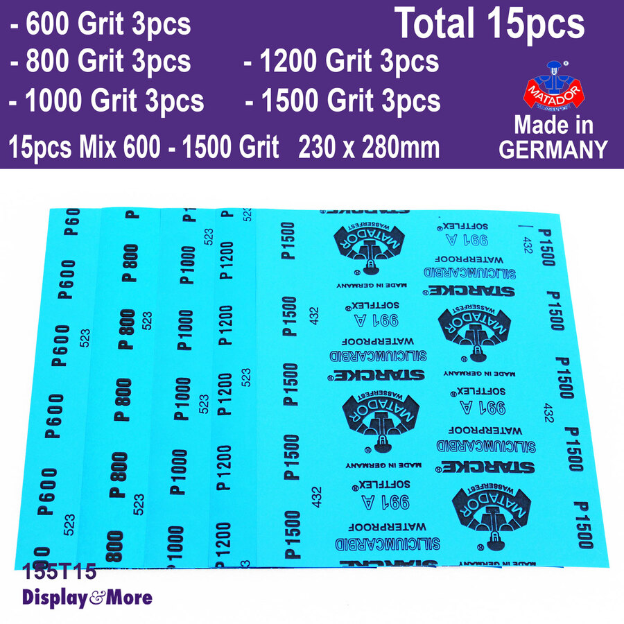 Sandpaper Waterproof WET Dry | GENUINE German STARCKE 120 to 7000 Grit | SYDNEY - Picture 19 of 198