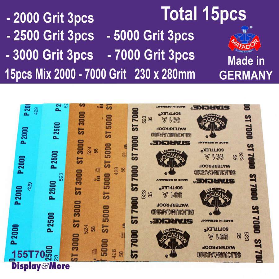 Sandpaper Waterproof WET Dry | GENUINE German STARCKE 120 to 7000 Grit | SYDNEY - Picture 28 of 198