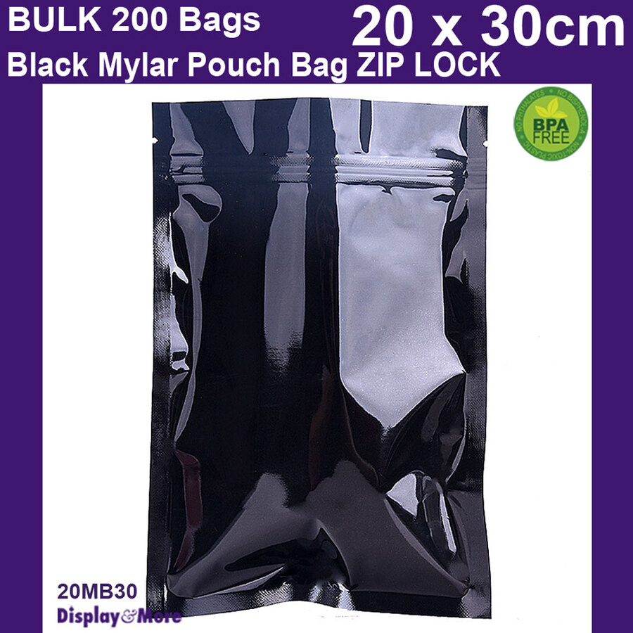MYLAR Bag Zip Lock | FOOD Ziplock Pouch BLACK | 200pcs Wholesale | AUSSIE Seller - Picture 41 of 45