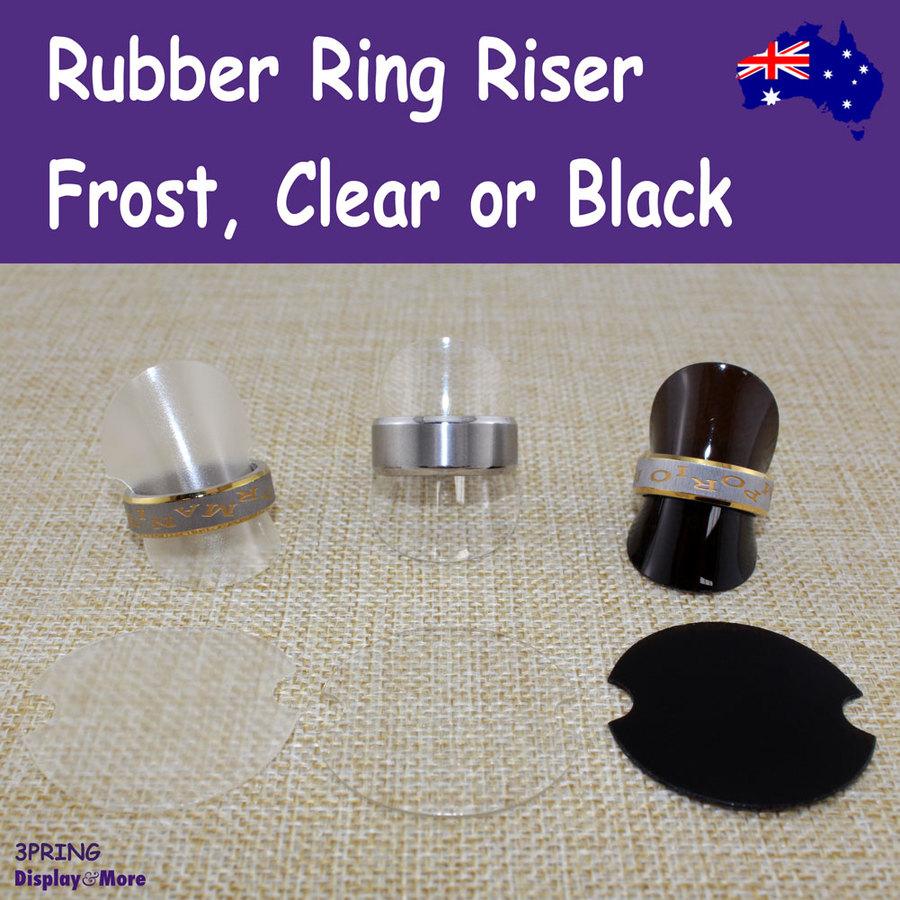 RING Riser Display Stand | 100pcs | Soft RUBBER | Frost, Clear or Black