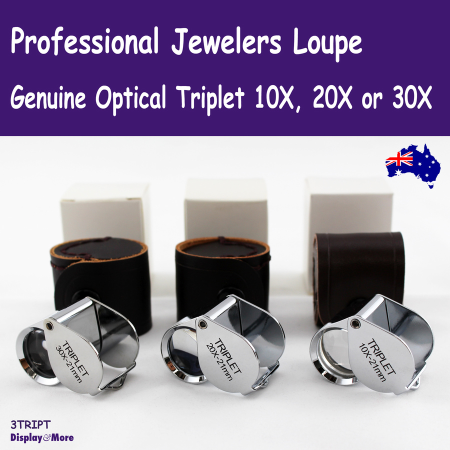 Jeweller Loupe OPTICAL 21mm | Jewellers GENUINE Triplet | 10X 20X 30X