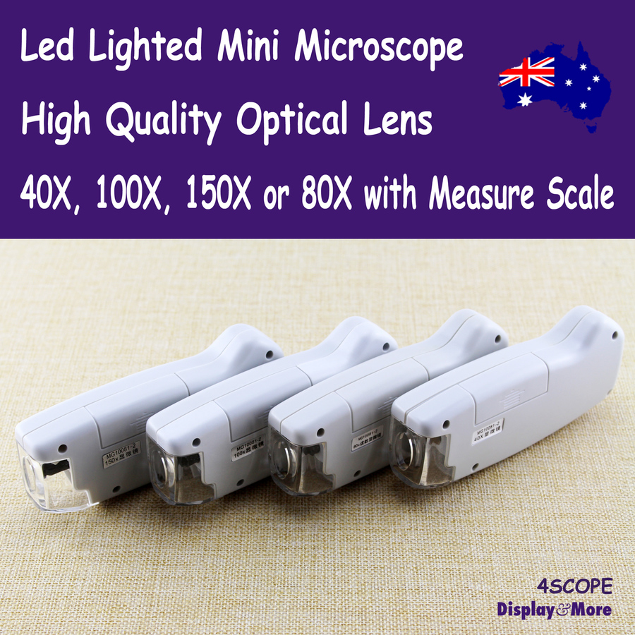 OPTICAL Microscope Mini LED Lighted | 40X 80X Scale 100X 150X