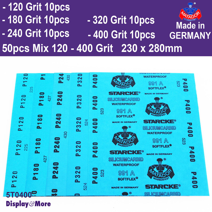 Sandpaper Waterproof WET Dry | GENUINE German STARCKE 120 to 7000 Grit | SYDNEY - Picture 37 of 198