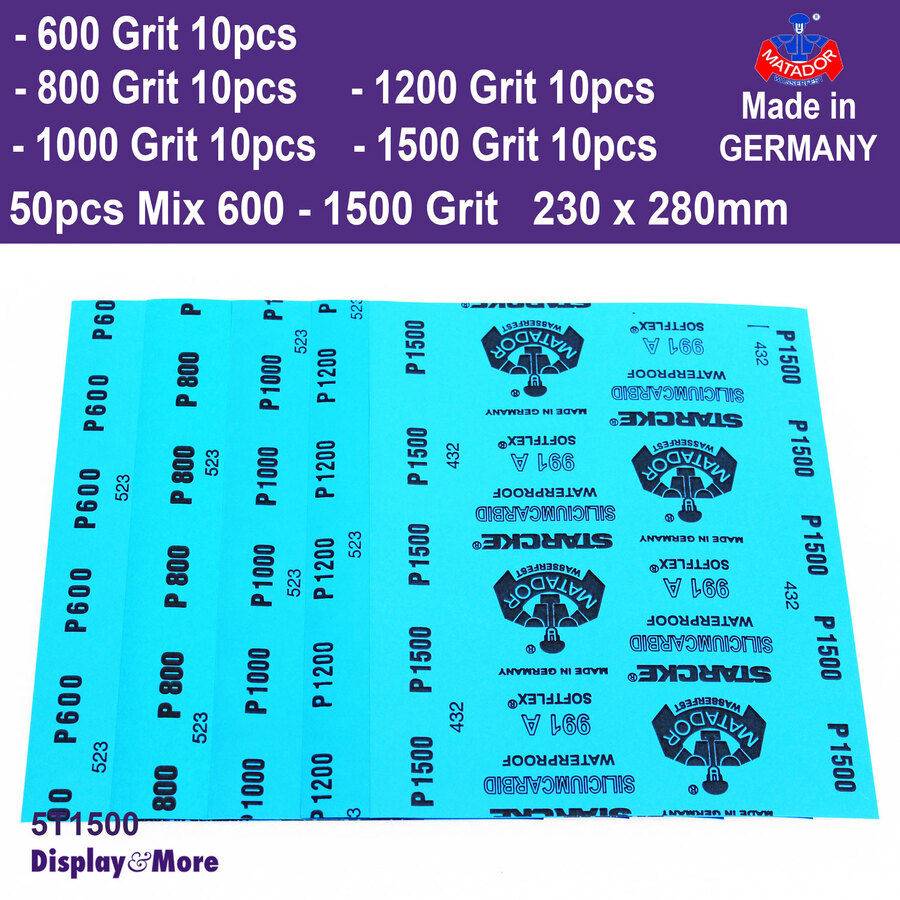 Sandpaper Waterproof WET Dry | GENUINE German STARCKE 120 to 7000 Grit | SYDNEY - Picture 46 of 198