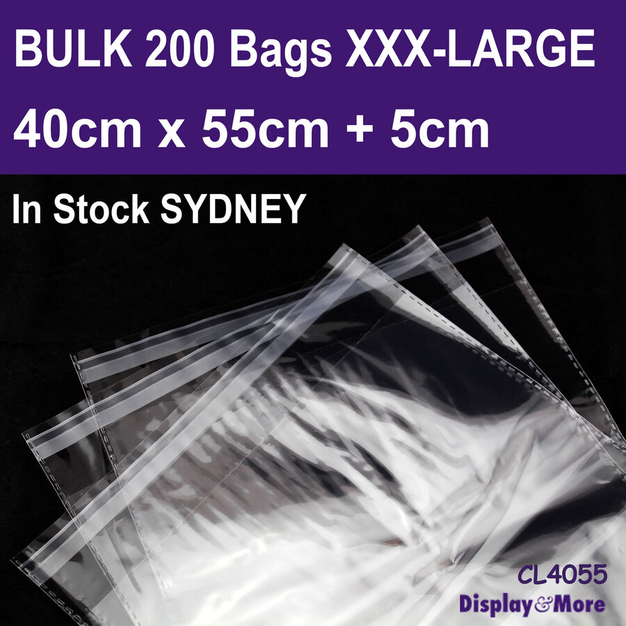 CELLO Bag Cellophane LARGE Resealable | 200pcs | Strong & RELIABLE | AUS Stock - Picture 43 of 56