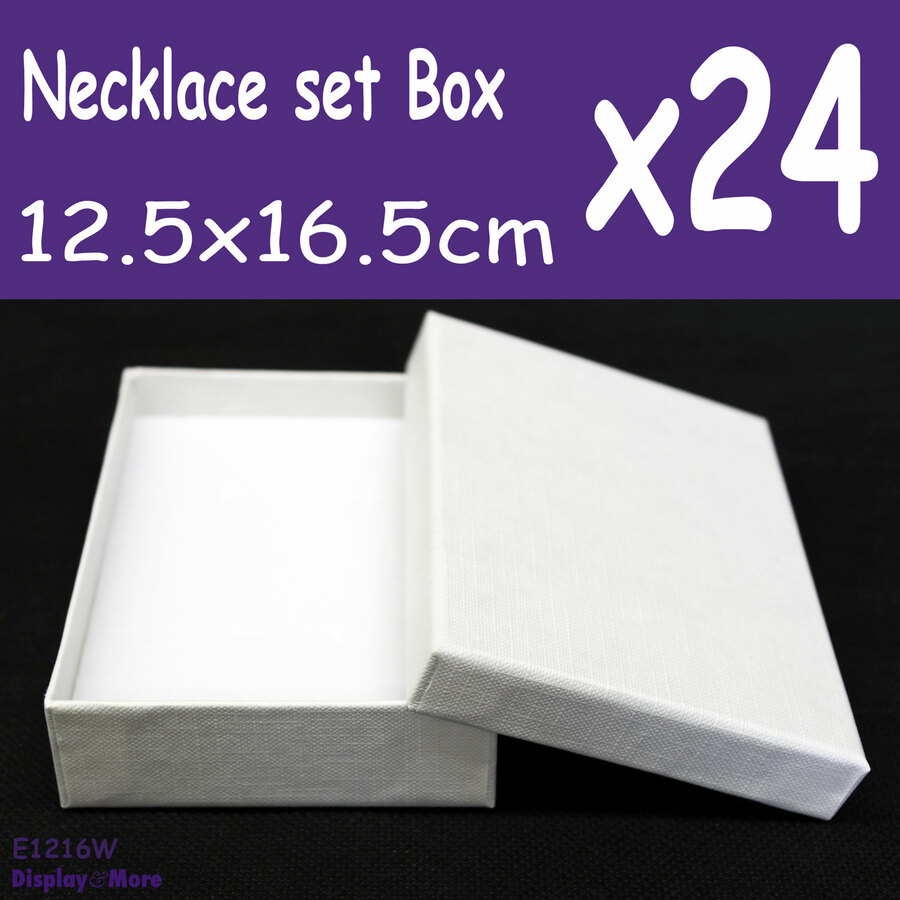 Necklace Gift Box | 24pcs LARGE 12x16cm | PREMIUM Plain White Black | AUS Stock - Picture 15 of 21