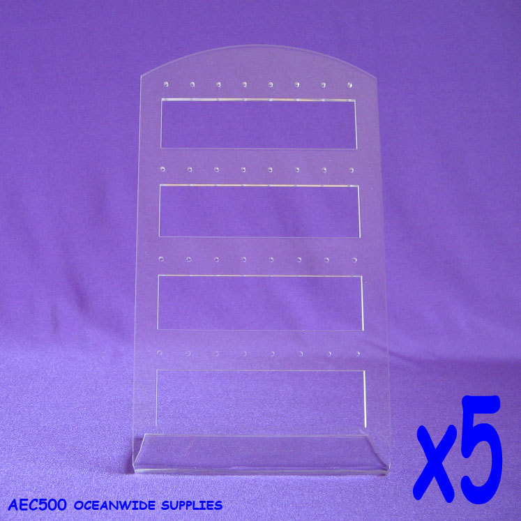 5X Earring Jewellery Display StandClear Acrylic4 Levels