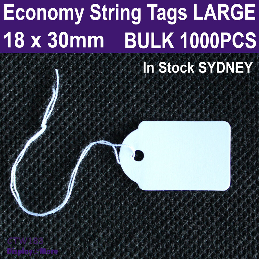 Economy String Tags (1000-Pcs)