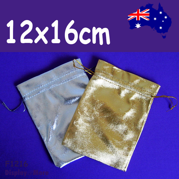 Jewellery POUCH Gift Bag | 200pcs 12x16cm | Gold or Silver