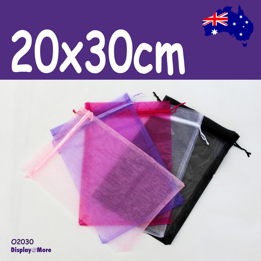 100 Organza Bag Jewellery GIFT Pouches | 20x30cm | X-LARGE