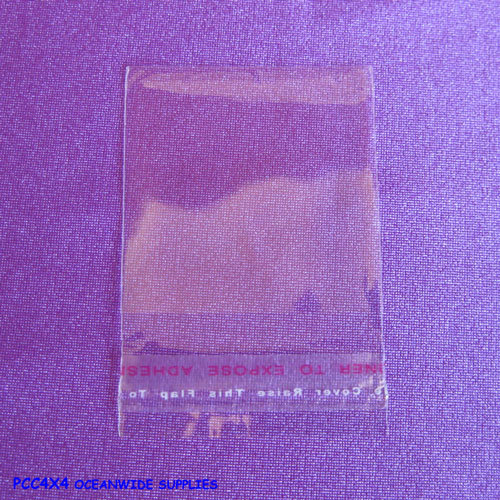 Cellophane Adhesive Bag Crystal Clear  | 800pcs BULK | 4 x 4cm