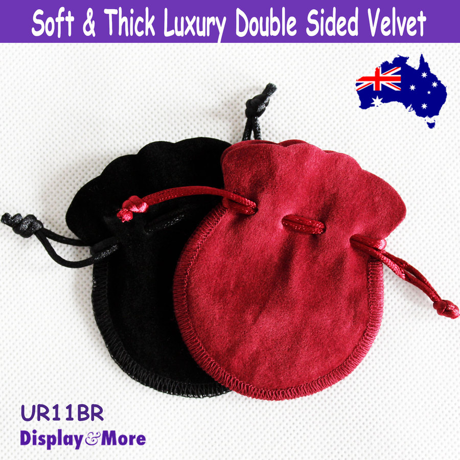 Jewellery Bag Gift Pouch LUXURY | 100pcs 7.5x9cm | DOUBLE Sided Felt Velvet