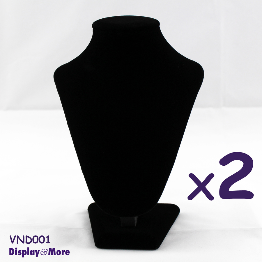 Necklace Bust Display PADDED | 2pcs | FELT Black Velvet | 5 Sizes | AUS Stock - Picture 13 of 72