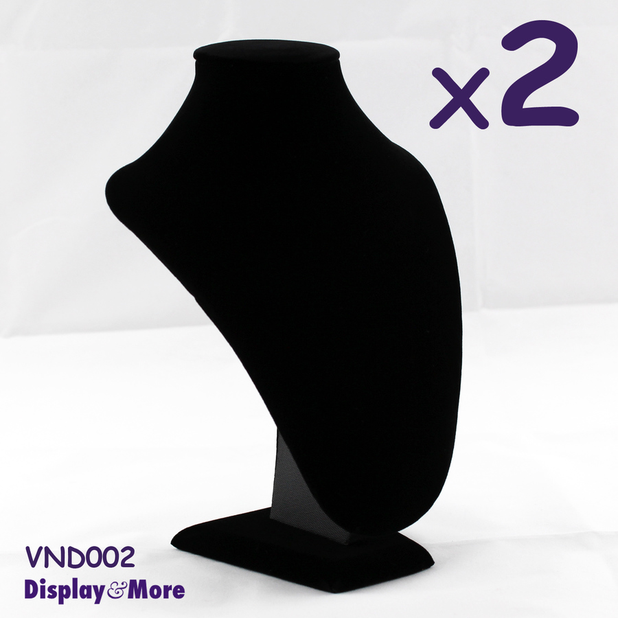 Necklace Bust Display PADDED | 2pcs | FELT Black Velvet | 5 Sizes | AUS Stock - Picture 25 of 72