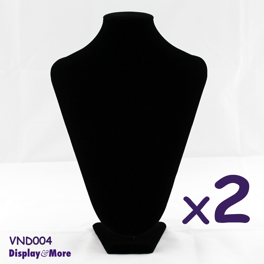 Necklace Bust Display PADDED | 2pcs | FELT Black Velvet | 5 Sizes | AUS Stock - Picture 49 of 72
