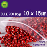 200 Clear Zip Lock Bags | Food Grade | 10 x 15cm