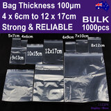 Ziplock Bag ZIP Lock Resealable CLEAR | 1000pcs BULK | Strong RELIABLE