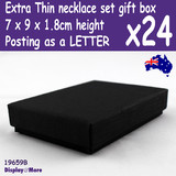 Necklace Box CHAIN set gift Case | 24pcs THIN 7x9x1.8cm | Posting as LETTERS