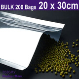 Mylar Foil FOOD Vacuum Bag | 200pcs | Heat Seal | 20 x 30cm