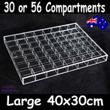 Bead Display Case Clear ACRYLIC-40x30cm | 30/56 Compartments