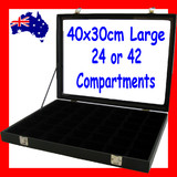Jewellery Case LARGE 40x30cm | Glass Lid | 24/42 Compartments