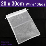 Organza Bag POUCH BEST QUALITY | 100pcs 20x30cm | White