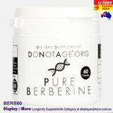 Berberine INSULIN level Cholesterol Blood Pressure DoNotAge 60 Caps | Australia Stock