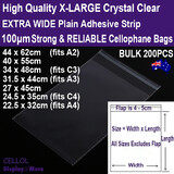 CELLO Bag Cellophane LARGE Resealable | 200pcs | Strong & RELIABLE