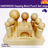 DAPPING Punch Block Cube WOOD Doming Forming Set | LARGE