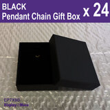 24 Pendant Chain Gift Box-Plain | PREMIUM | Black 7 x 9 x 2.5cm