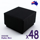 48X Ring Gift Box-5x5cm-PLAIN Black | PREMIUM Quality