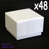48X Ring Gift Box-5x5x3.5cm | Plain White | PREMIUM Quality