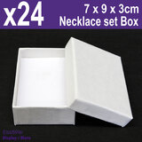 Necklace Gift Box SMALL | 24pcs 7 x 9cm | PLAIN White
