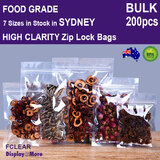Zip Lock Bag FOOD GRADE Resealable | 200pcs | HIGH Clarity