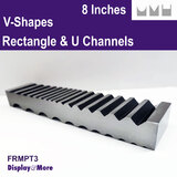 GROOVED Block Forming Swage | 8" V Shape Rectangle & U Channel