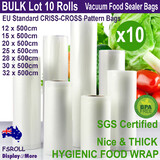 FOOD Bag Roll CRYOVAC Vacuum Sealer Saver | BULK 10 x 5M | BPA Free