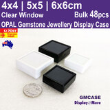 Opal Box GEMSTONE Case Gem Display | 48pcs | CLEAR Window